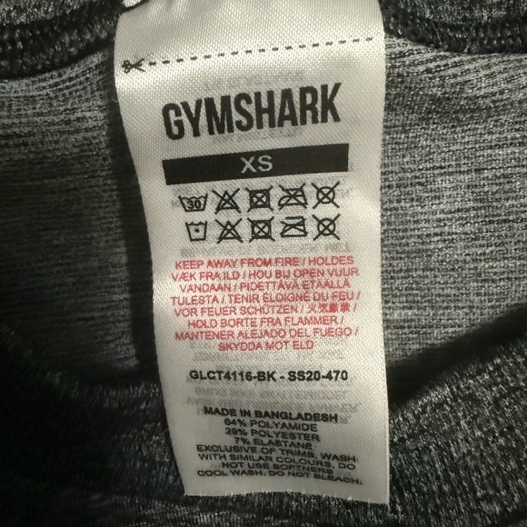 Gymshark Seamless Gray Cropped Fitted Top Size XS - Picture 6 of 6